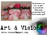 Flores em Feltro no vaso